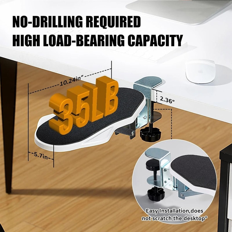 Adjustable Computer Arm Support Bracket With Rotating Desk Extension 6