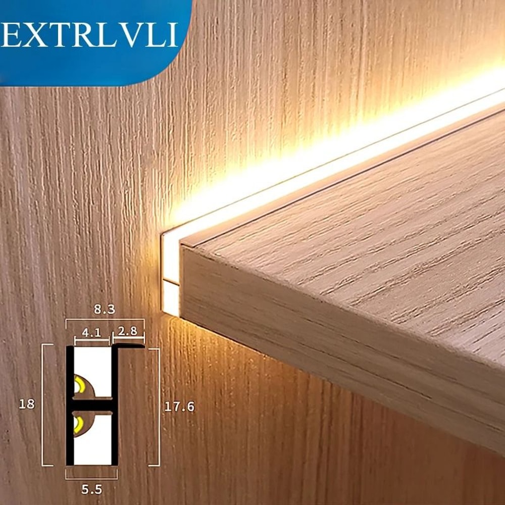 12V Built In LED Cabinet Shelf Light For 18mm Panels 11