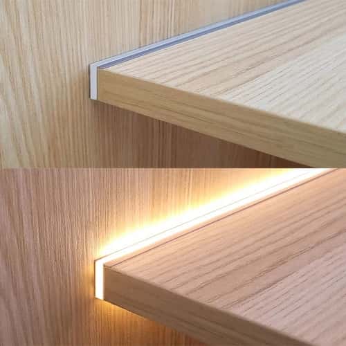 12V Built In LED Cabinet Shelf Light for 18mm Panels