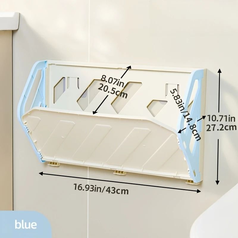 Wall Mounted Foldable Shoe Rack With Hidden Storage Shelf 3