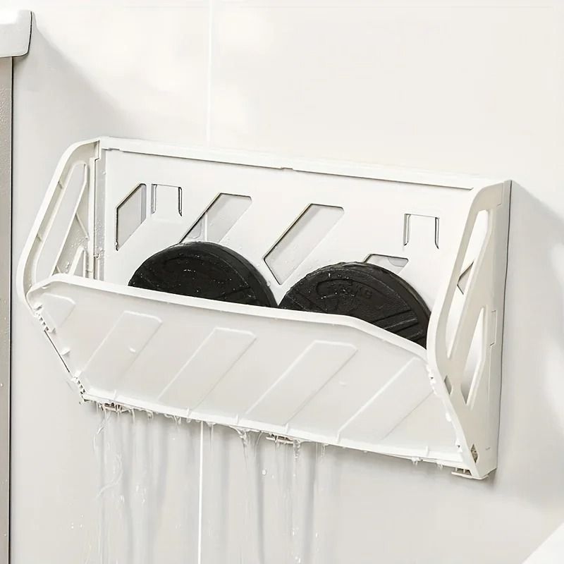 Wall Mounted Foldable Shoe Rack With Hidden Storage Shelf 9