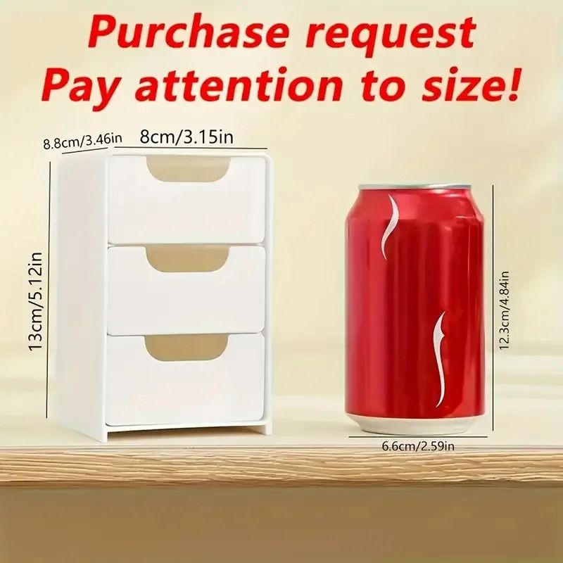 3 Tier Cosmetic Organizer Plastic Storage Box With Drawers 5