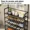 Portable 5 Tier Shoe Storage Rack With Reinforced Shelves 4
