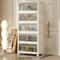 Stackable Plastic Storage Cabinet With Doors And Wheels 4