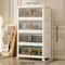 Stackable Plastic Storage Cabinet With Doors And Wheels 5