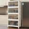 Stackable Plastic Storage Cabinet With Doors And Wheels 6