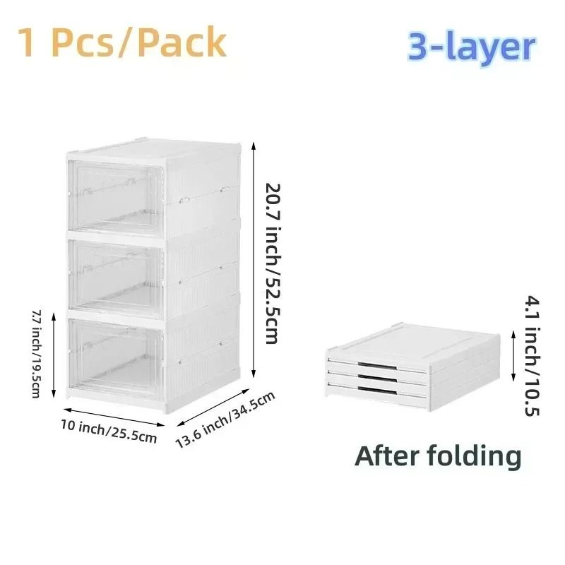 6 Layer Transparent Sneaker Shoe Storage Organizer Box 1
