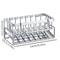 Over Sink Kitchen Organizer With Faucet Mounted Sponge Holder And Drying Rack 1