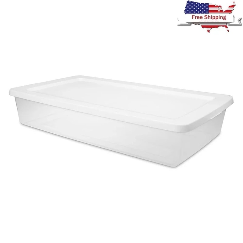 41 Qt Clear Plastic Storage Bin With Snap On Lid 5