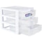 Small 3 Drawer Plastic Storage Unit With Clear Front Drawers 1