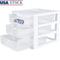 Small 3 Drawer Plastic Storage Unit With Clear Front Drawers 0
