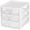 Small 3 Drawer Plastic Storage Unit With Clear Front Drawers 3