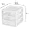 Small 3 Drawer Plastic Storage Unit With Clear Front Drawers 4