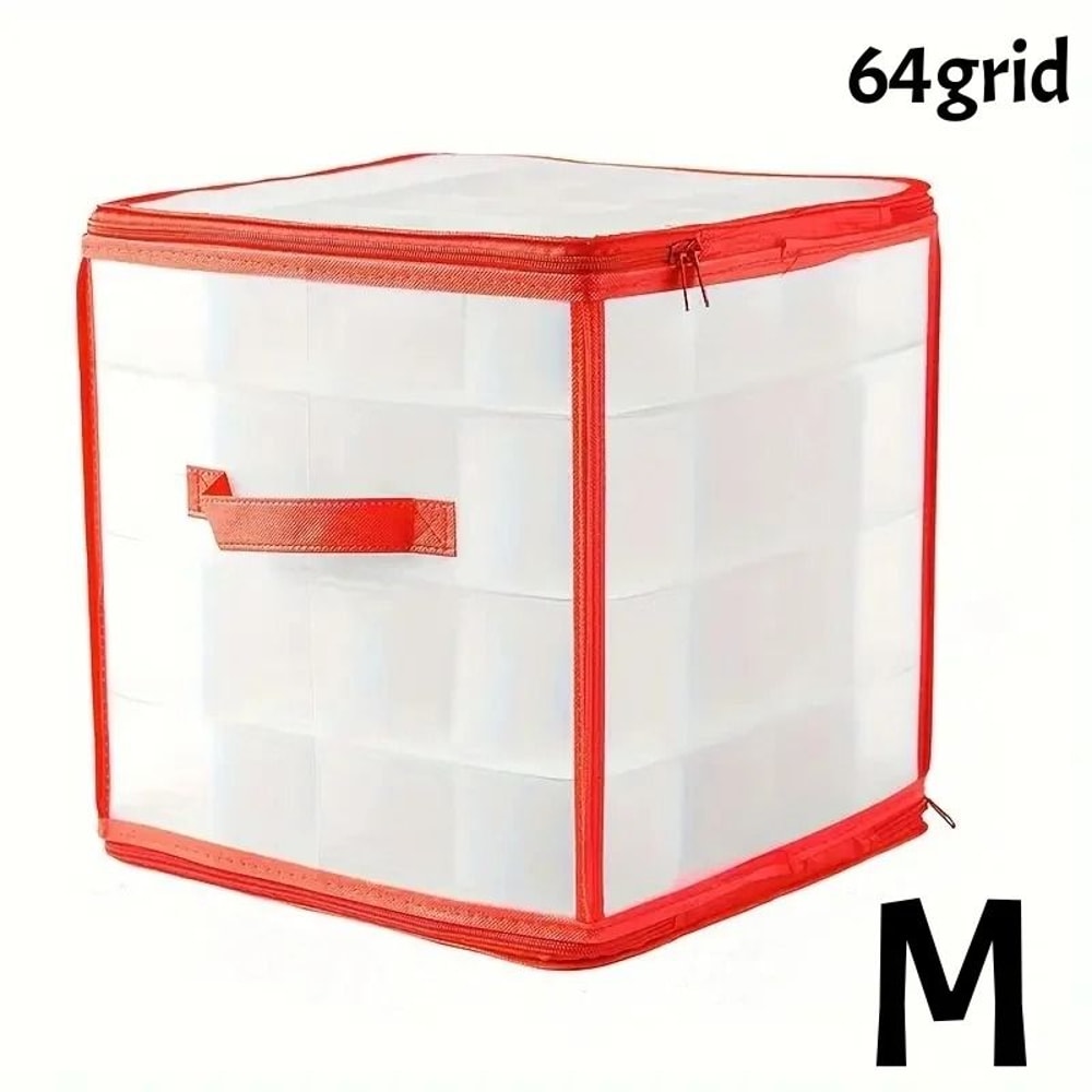 4 Tier Christmas Ornament Storage Box With Clear Dividers 2