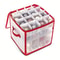 4 Tier Christmas Ornament Storage Box With Clear Dividers 4