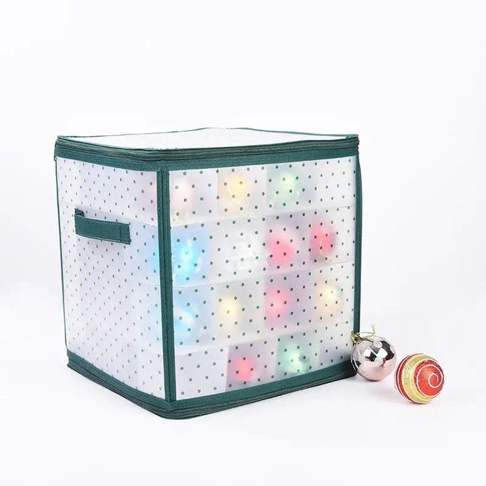 64 Grid Christmas Bauble Storage Box With Dividers 0