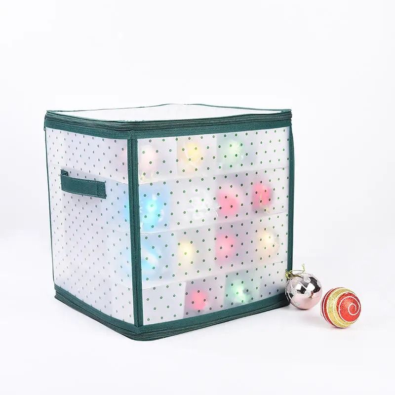 64 Grid Christmas Bauble Storage Box With Dividers 0