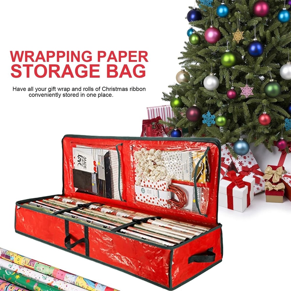 40 Inch Christmas Wrapping Paper Storage Organizer Bag 5