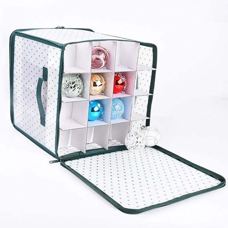 64 Grid Foldable Christmas Ball Storage Organizer Box 3