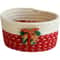 Festive Red Fabric Christmas Storage Basket For Gifts And Toys 1