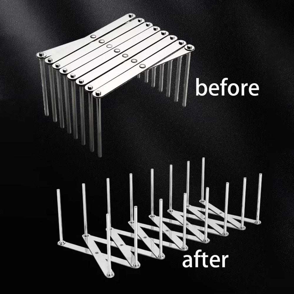 Adjustable Stainless Steel Retractable Pot Lid And Plate Storage Rack 8