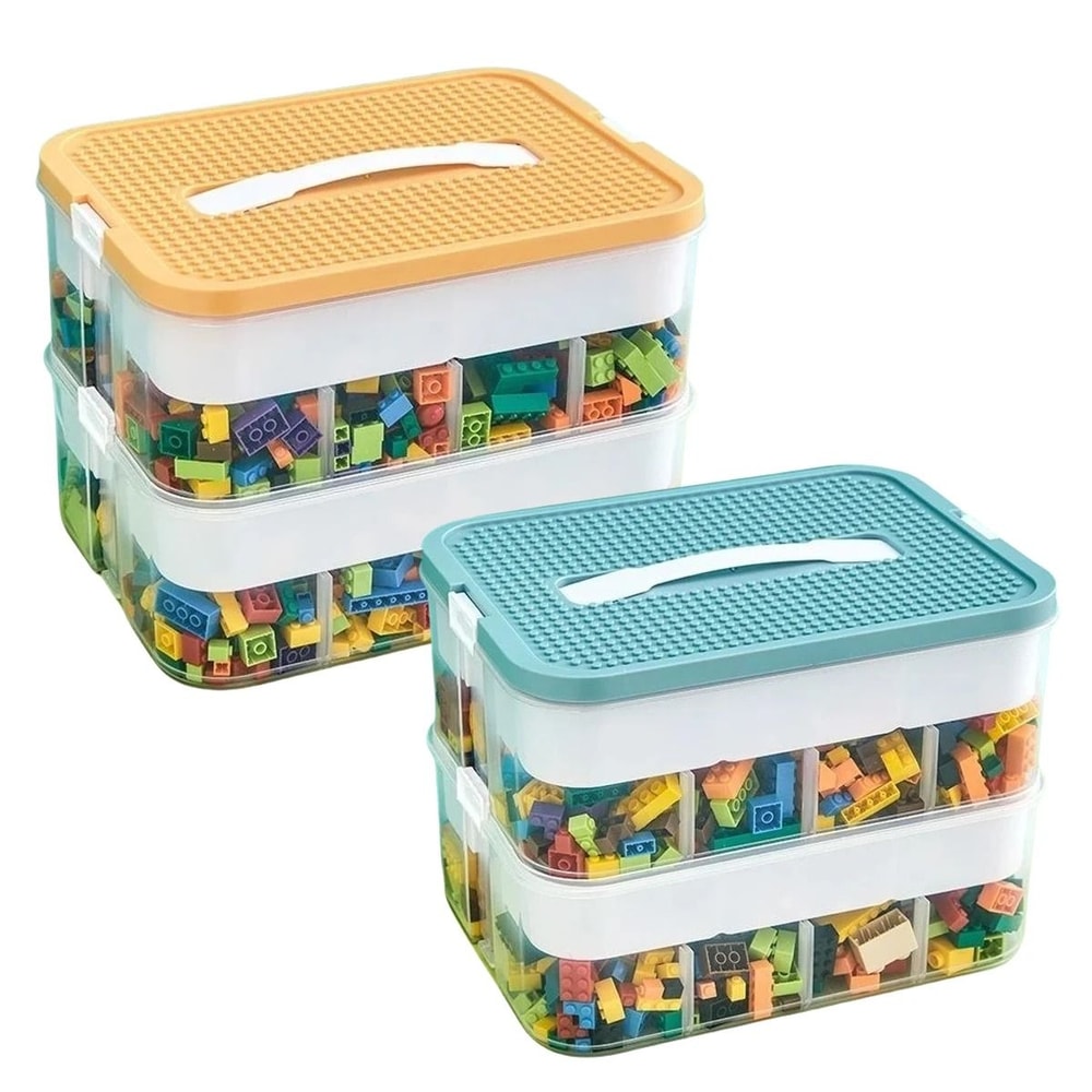 Kids Building Block And Lego Storage Box Organizer With Compartments 8