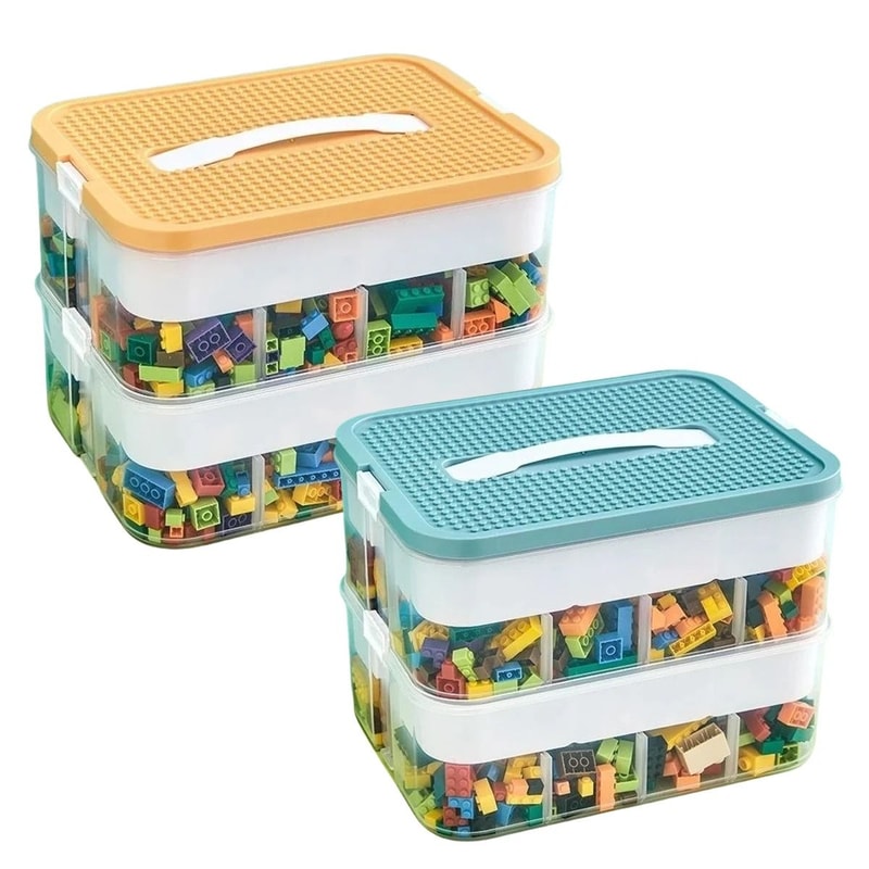 Kids Building Block And Lego Storage Box Organizer With Compartments 8