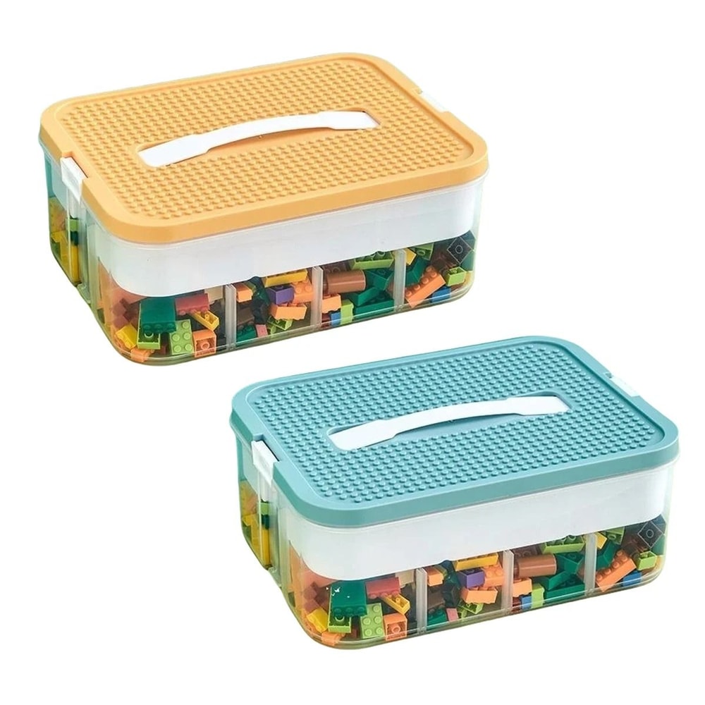 Kids Building Block And Lego Storage Box Organizer With Compartments 7