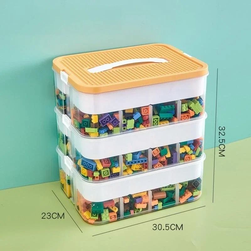 Kids Building Block And Lego Storage Box Organizer With Compartments 6