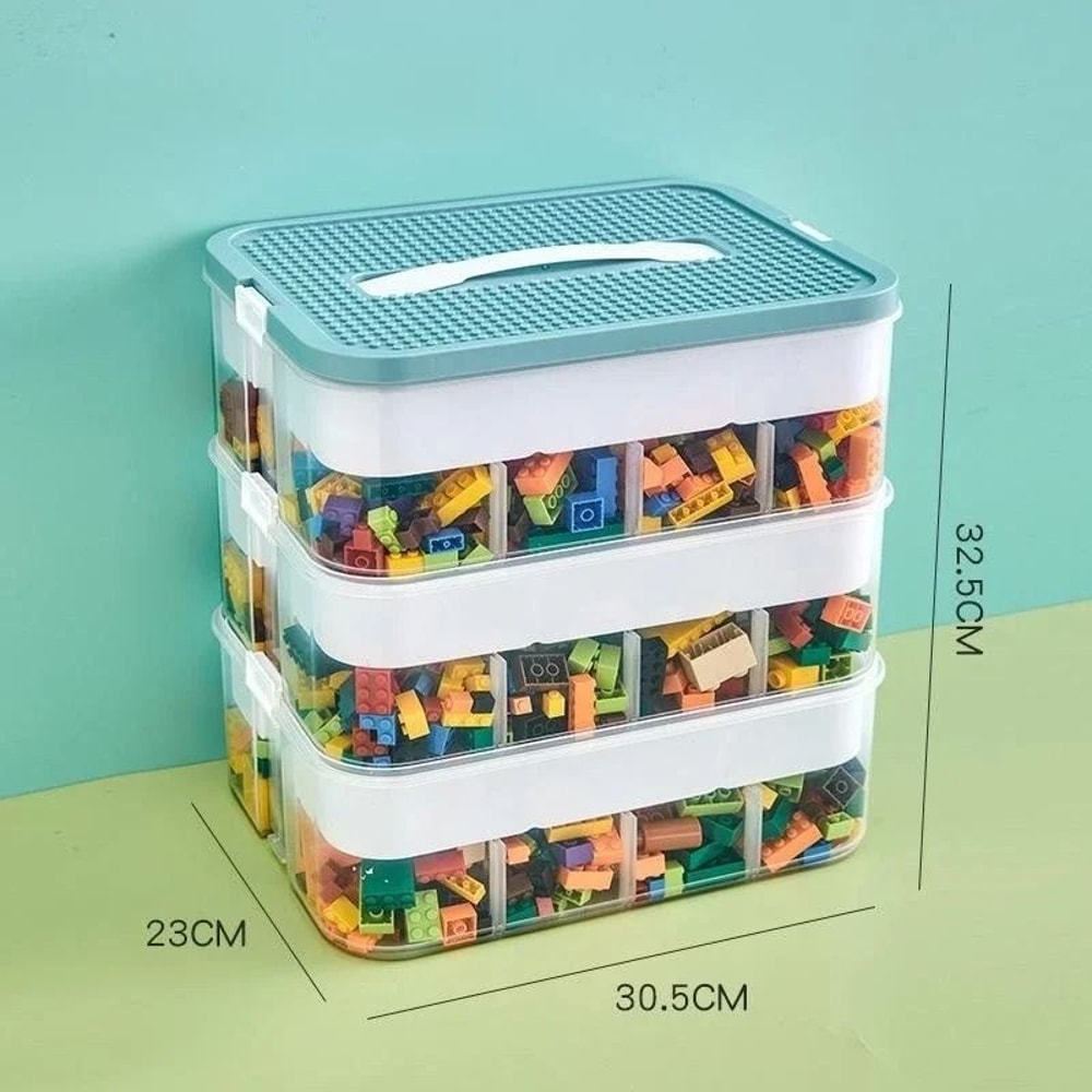 Kids Building Block And Lego Storage Box Organizer With Compartments 5