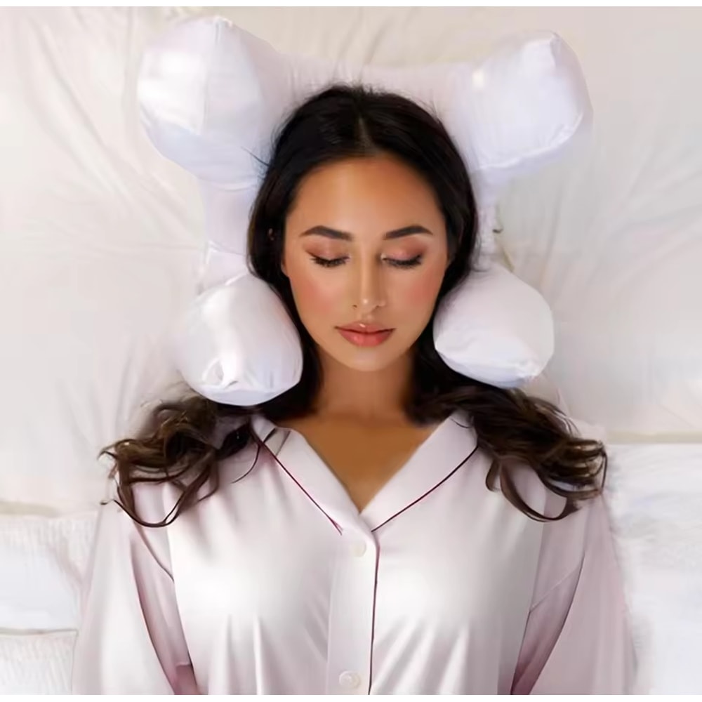 Luxury Memory Foam Face Pillow For Wrinkle Prevention Neck Support Free Satin Pillowcase 2