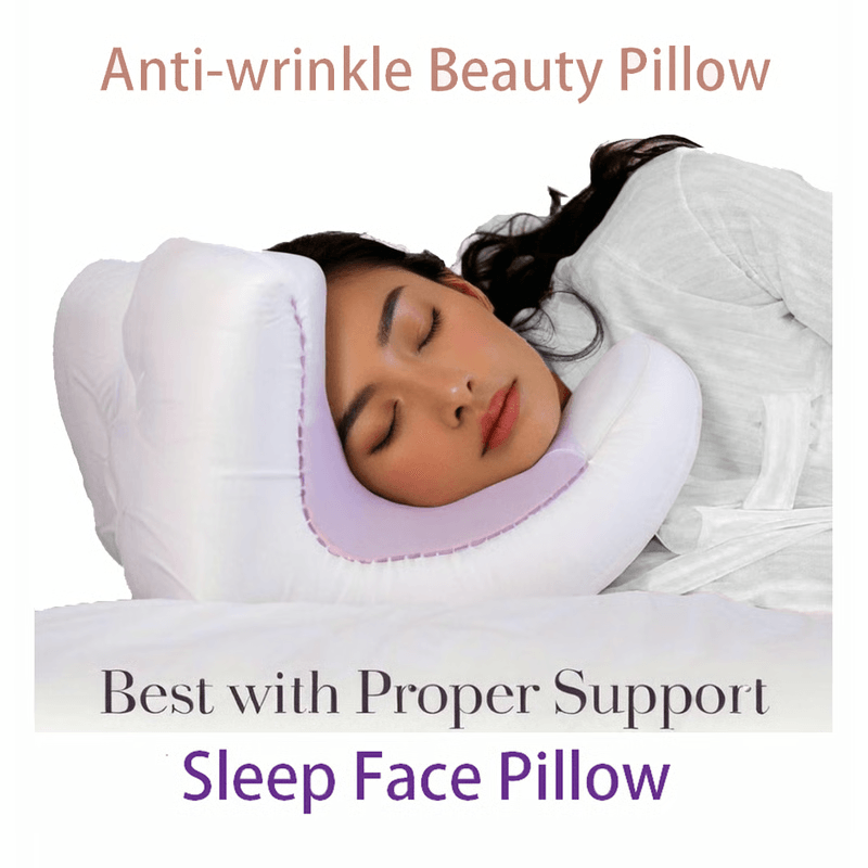Luxury Memory Foam Face Pillow For Wrinkle Prevention Neck Support Free Satin Pillowcase 13