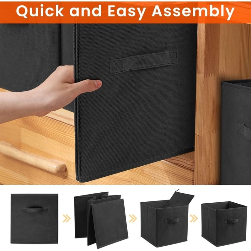 Heavy Duty Collapsible Storage Cubes For Shelves And Closets 5