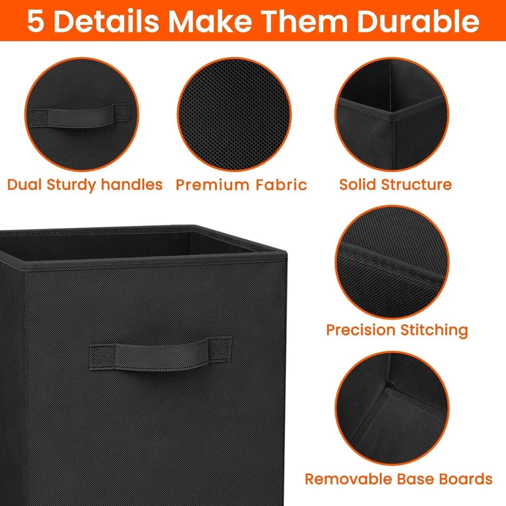 Heavy Duty Collapsible Storage Cubes For Shelves And Closets 7