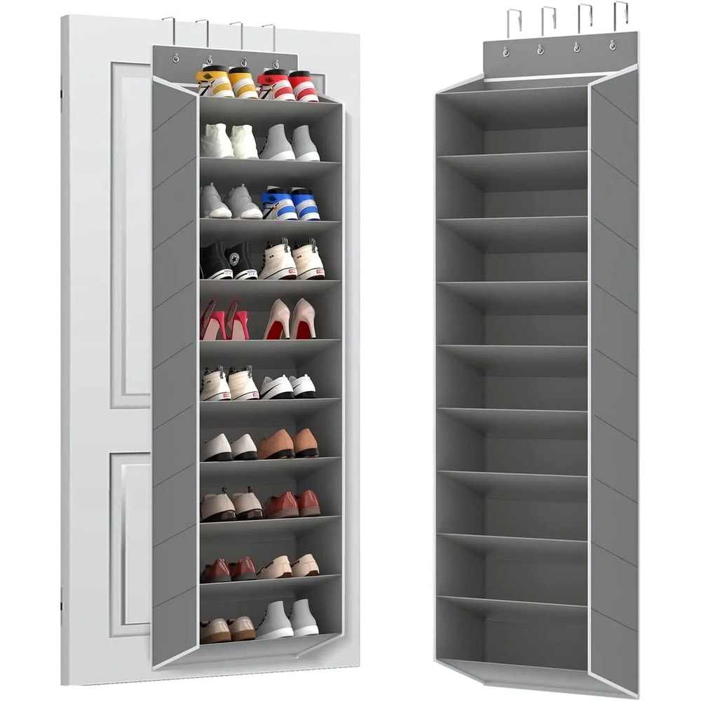 10 Tier Over The Door Shoe Organizer With Deep Pockets 2