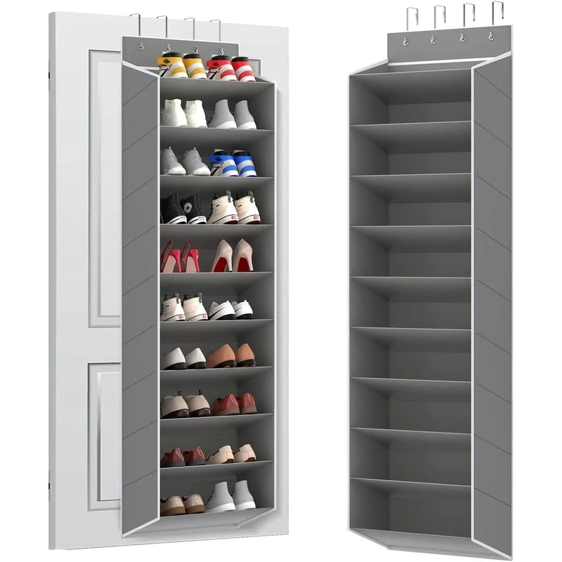 10 Tier Over The Door Shoe Organizer With Deep Pockets 2