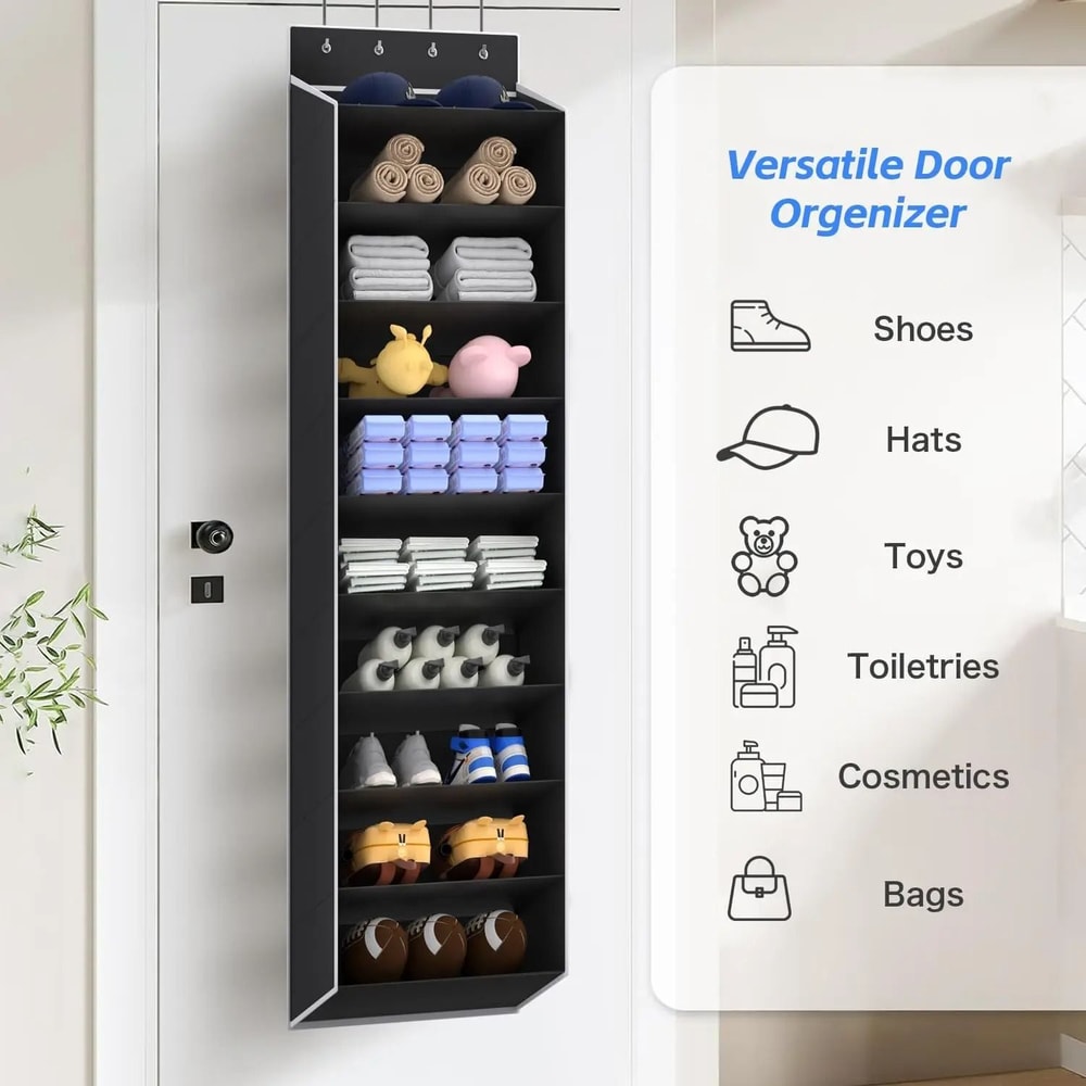 10 Tier Over The Door Shoe Organizer With Deep Pockets 3