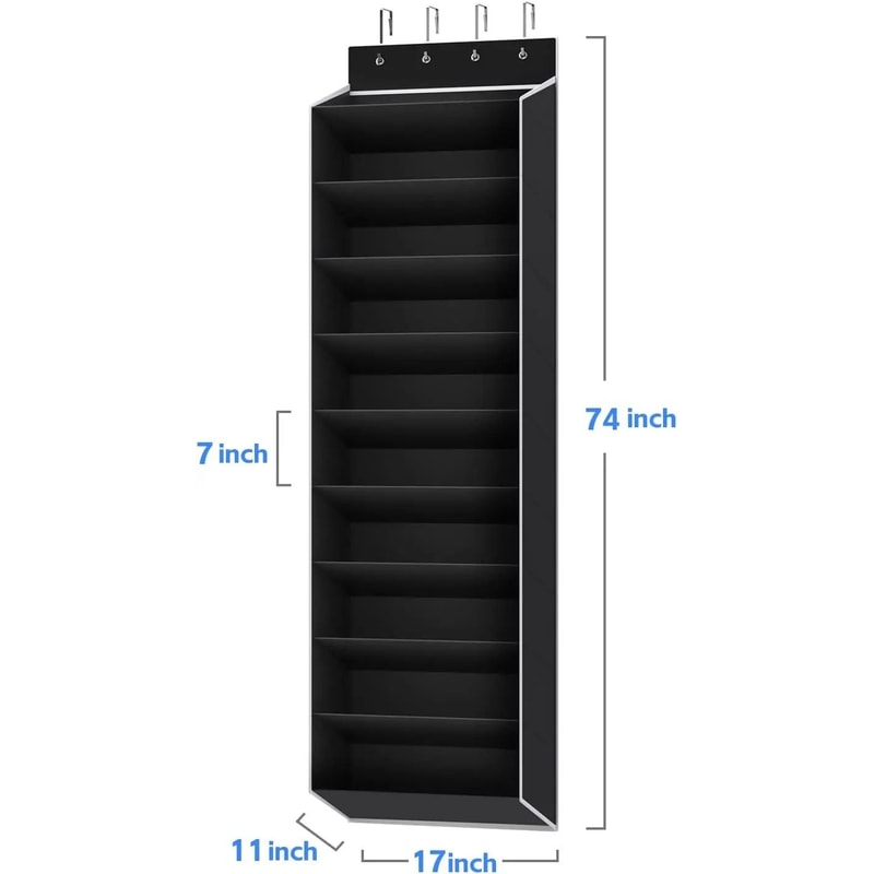 10 Tier Over The Door Shoe Organizer With Deep Pockets 4