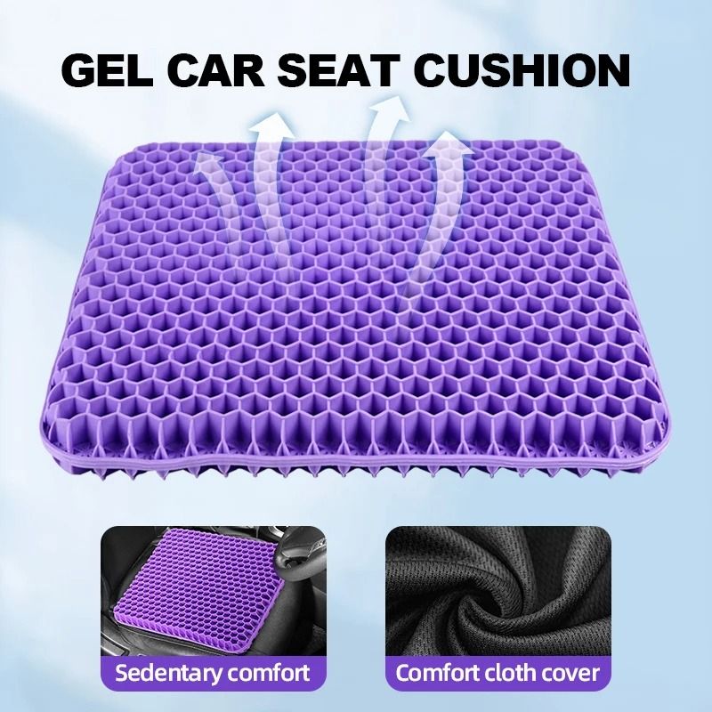 Breathable Honeycomb Gel Seat Cushion For Pressure Relief And Tailbone Support 0