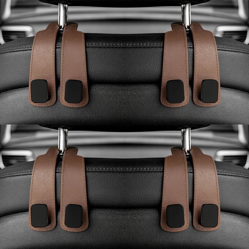 Car Headrest Hooks For Bags And Seat Back Organization 7