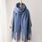 Cashmere Pashmina Winter Scarf For Women With Tassel Wrap 0