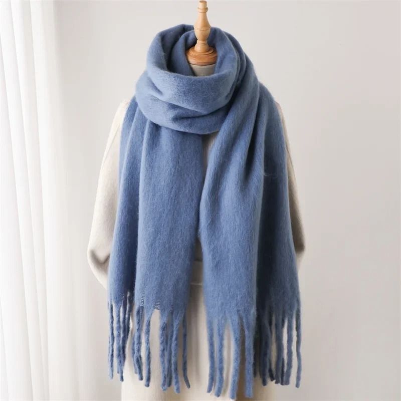 Cashmere Pashmina Winter Scarf For Women With Tassel Wrap 0