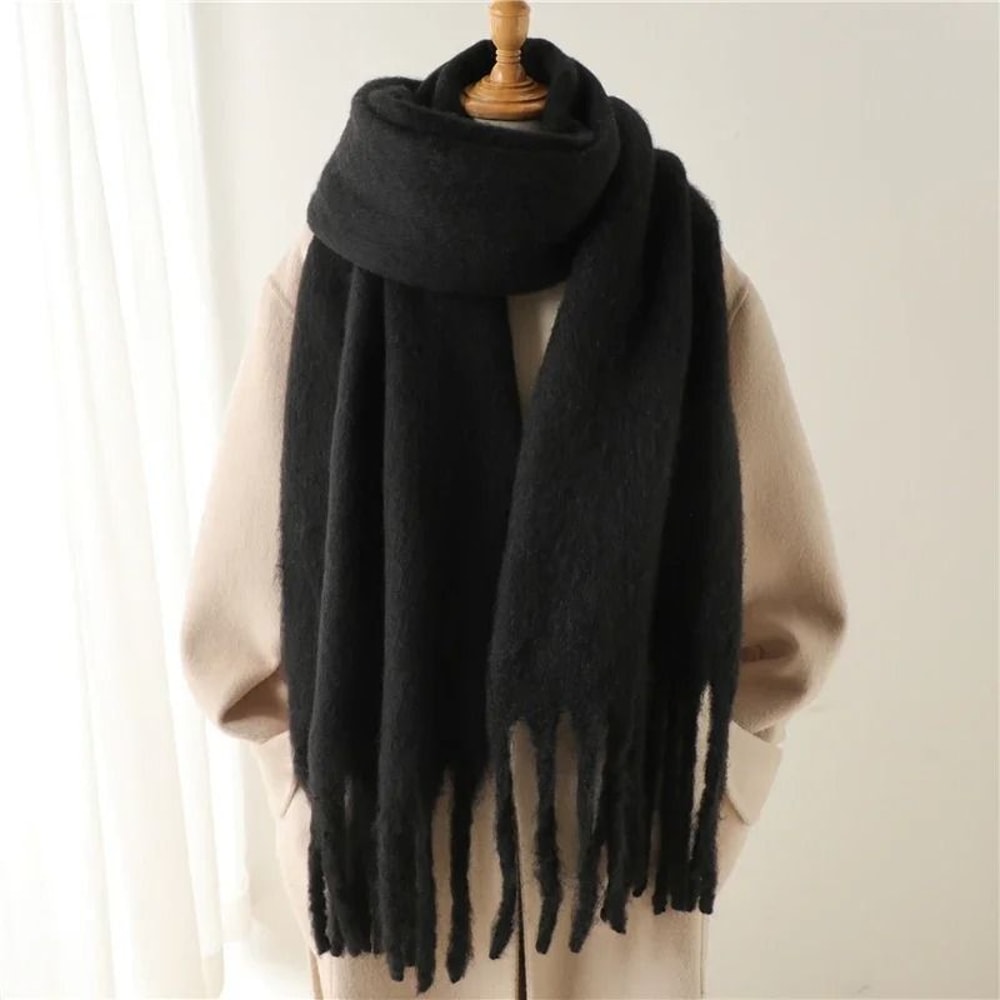 Cashmere Pashmina Winter Scarf For Women With Tassel Wrap 2