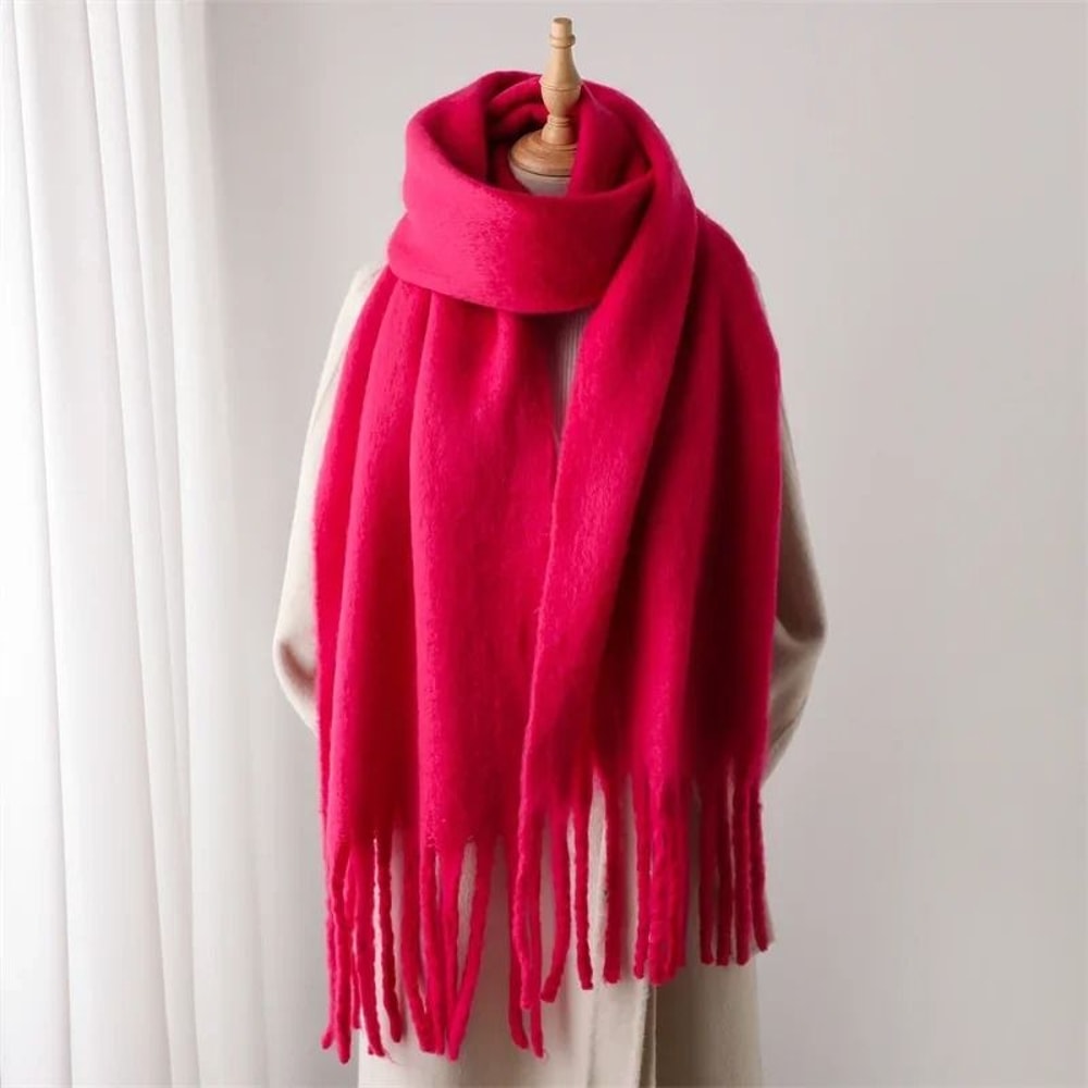 Cashmere Pashmina Winter Scarf For Women With Tassel Wrap 9