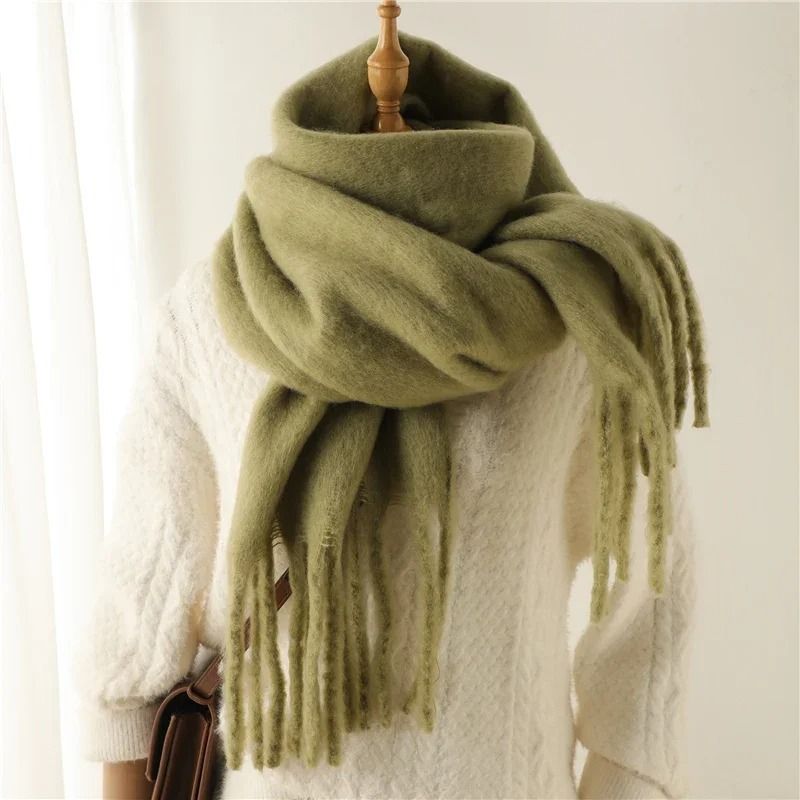 Cashmere Pashmina Winter Scarf For Women With Tassel Wrap 10