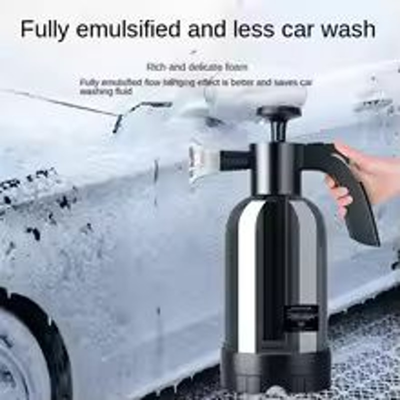 2L Hand Pump Foam Sprayer With 3 Nozzles For Car Wash And Cleaning 6