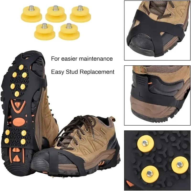 Steel Stud Ice Cleats For Shoes With Anti Slip Snow Traction 3