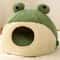 Frog Shape Plush Winter Warm Dog And Cat Cave Bed 4