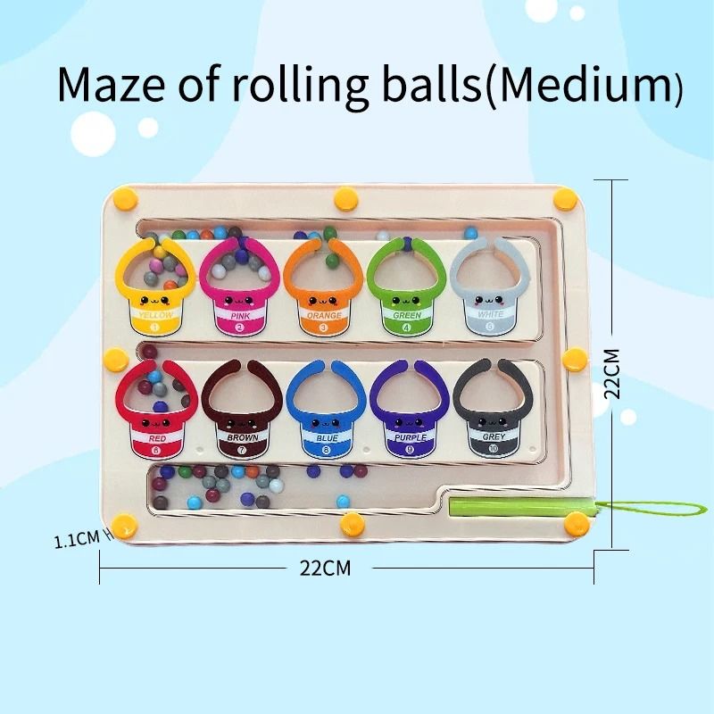 Magnetic Maze Walking Ball Early Education Puzzle Board 2