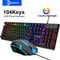 RGB USB Wired 104 Key Mechanical Feel Gaming Keyboard 2